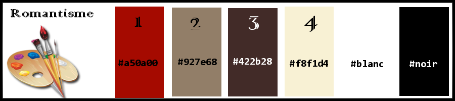 Palette de couleurs Romantisme