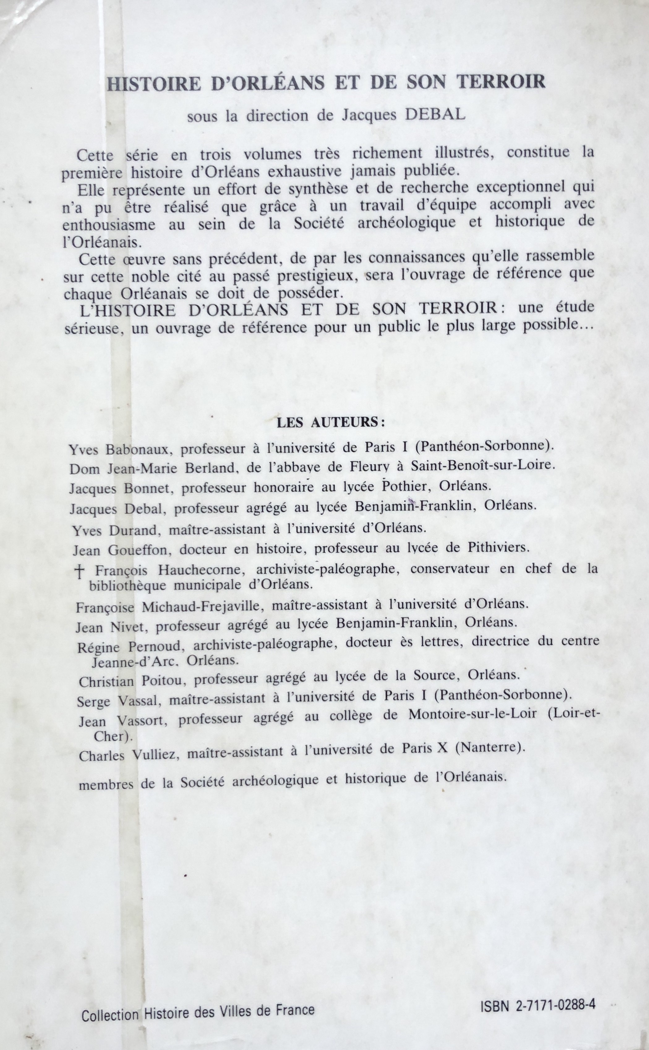 DEBAL Histoire d d Orléans tome 3 4ème couv IMG_2949